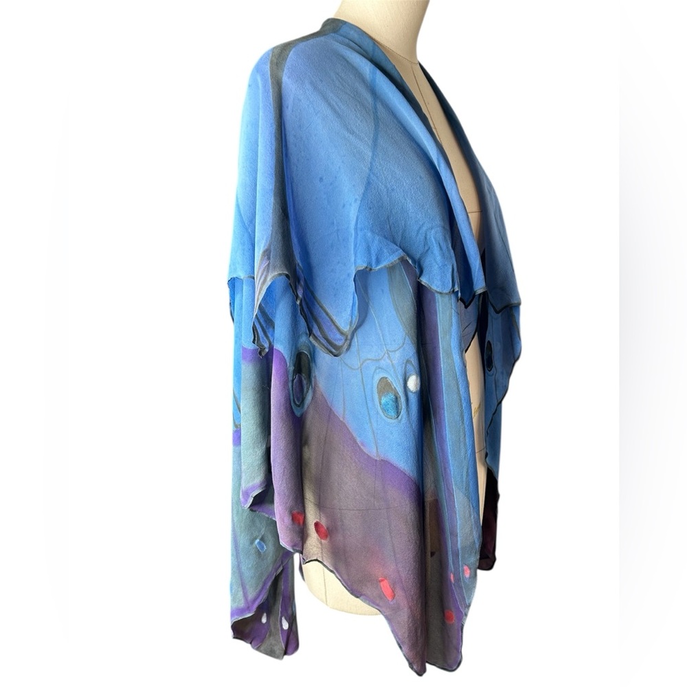 Multicolored Layered Butterfly Cape - Picture 2 of 12